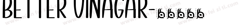 better vinagar字体转换